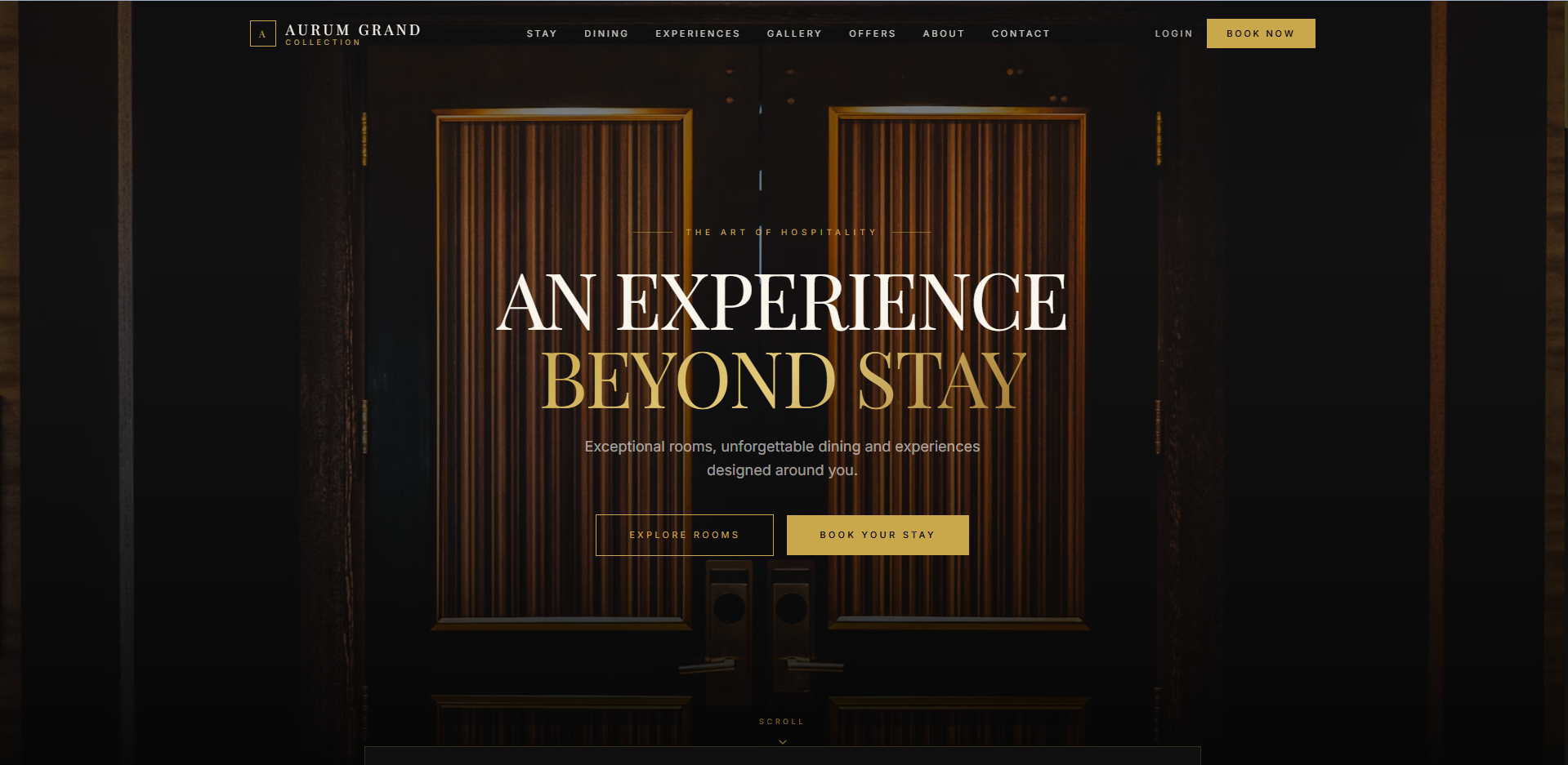 Hotel Website Design — website built by AS Web Matrix for Luxury Hotel