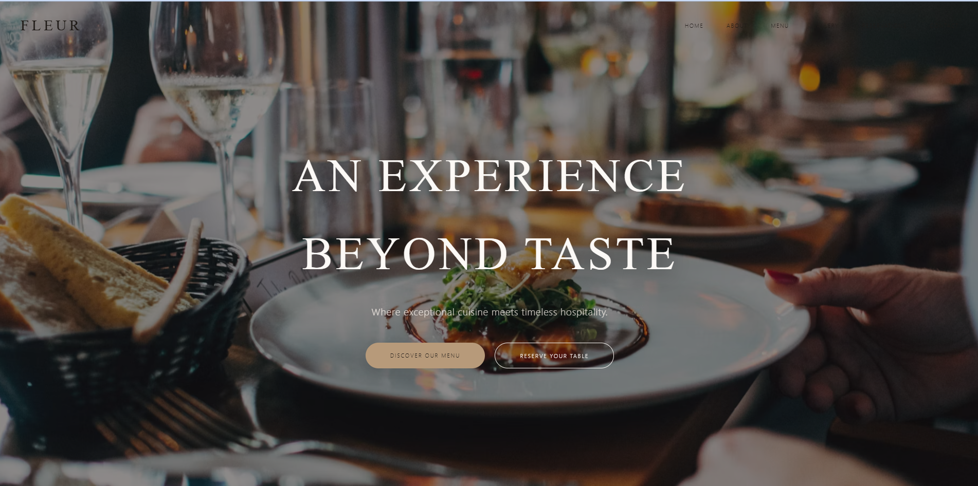 Restaurant Website Design — website built by AS Web Matrix for Restaurant Business